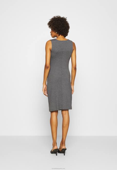mujer vestido recto gris jaspeado Anna Field 84Z894