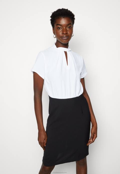 mujer vestido recto negro/blanco Anna Field 84Z8200