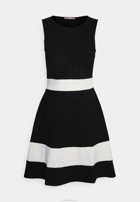 mujer vestido recto negro/blanco Anna Field 84Z8219