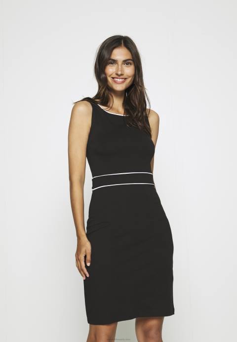 mujer vestido recto negro/blanco Anna Field 84Z895