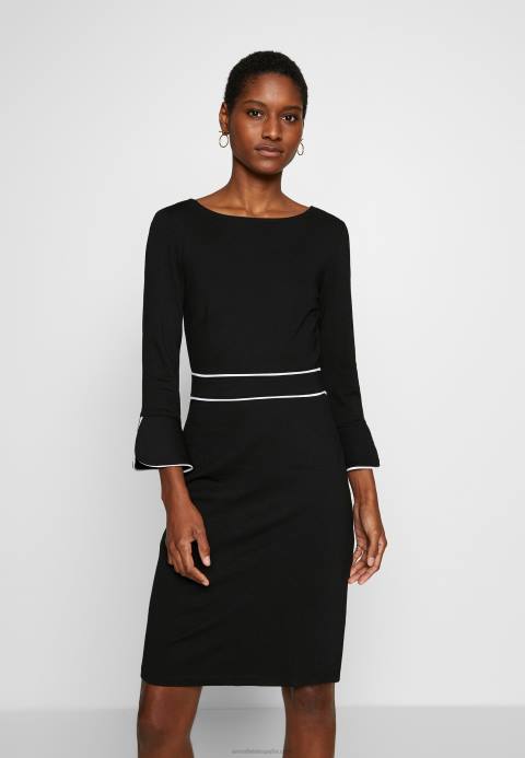 mujer vestido recto negro/blanco Anna Field 84Z898