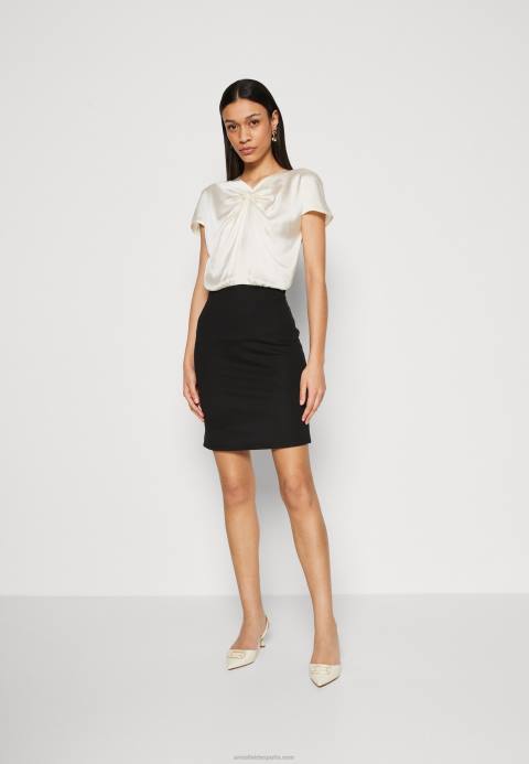 mujer vestido recto roto blanco/negro Anna Field 84Z8195