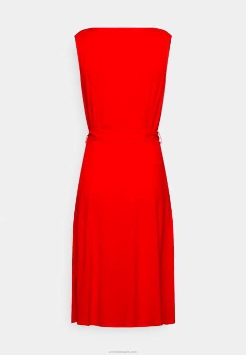 mujer vestido volant midi vestido de día rojo Anna Field 84Z84