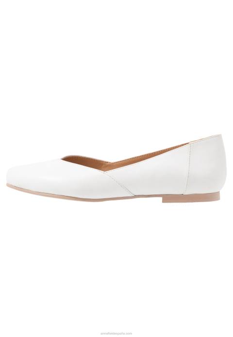 mujer bailarinas de cuero bailarinas blancas Anna Field 84Z82135