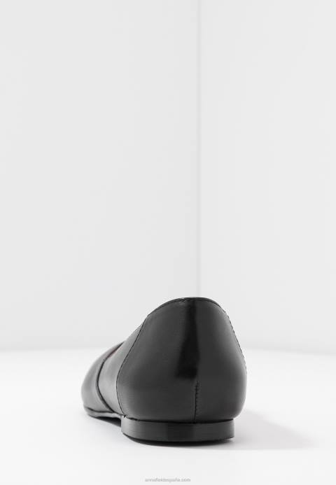 mujer bailarinas de cuero bailarinas negro Anna Field 84Z82090