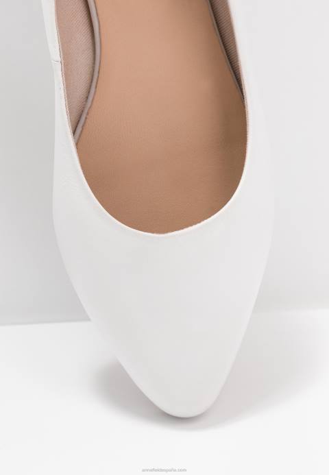 mujer bailarinas de cuero blanco Anna Field 84Z82072