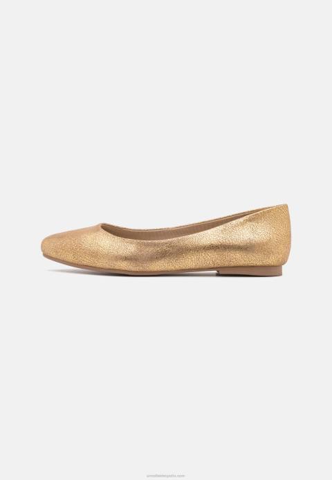 mujer bailarinas de cuero dorado Anna Field 84Z82104