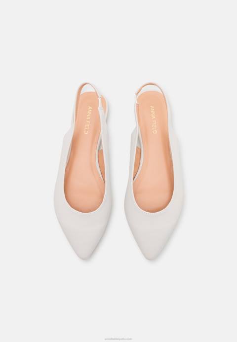 mujer bailarinas destalonadas blancas Anna Field 84Z82181
