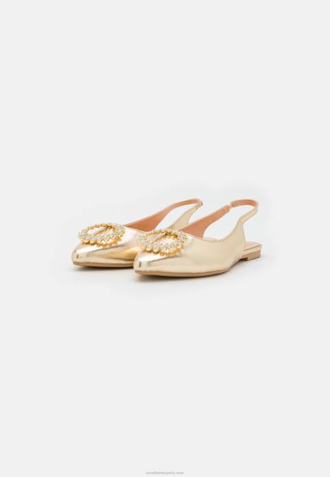 mujer bailarinas destalonadas doradas Anna Field 84Z82185