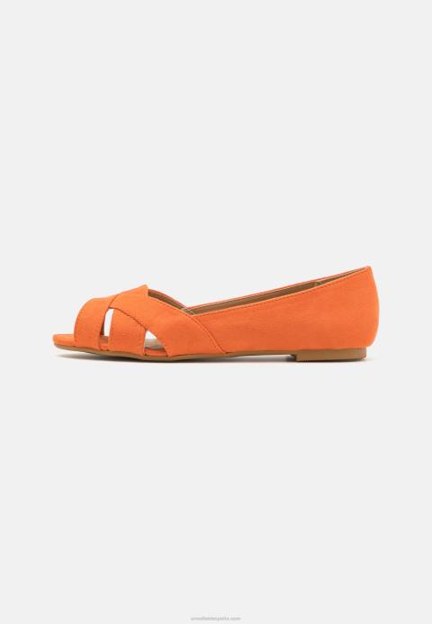 mujer bailarinas peeptoe naranja Anna Field 84Z82153