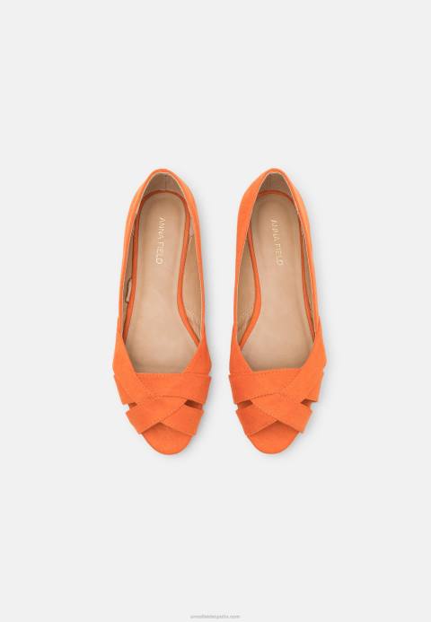 mujer bailarinas peeptoe naranja Anna Field 84Z82153