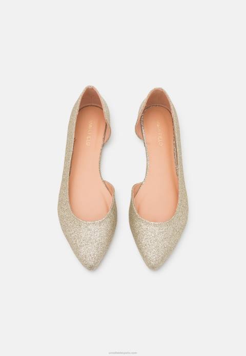 mujer bombas de ballet de oro Anna Field 84Z82146