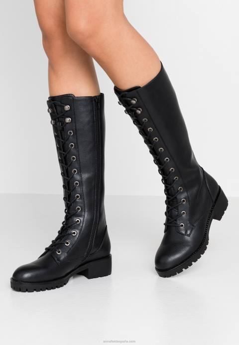 mujer botas con cordones negro Anna Field 84Z82222