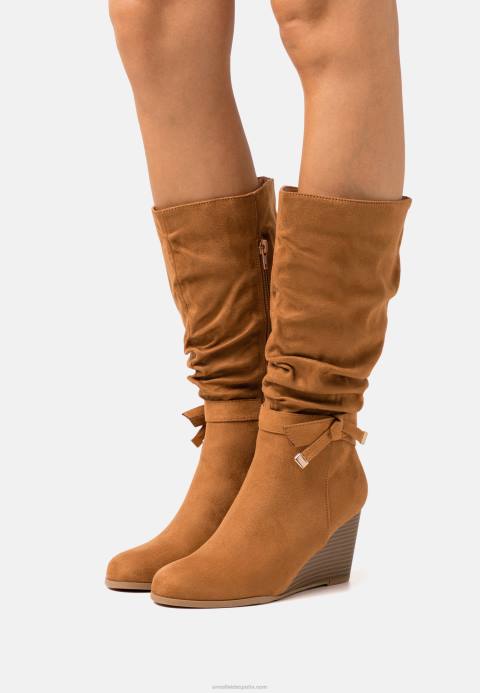 mujer botas cuña coñac Anna Field 84Z82252