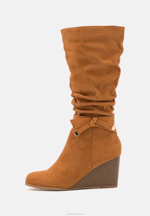 mujer botas cuña coñac Anna Field 84Z82252