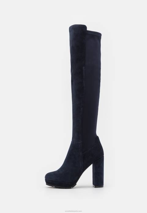 mujer botas mosqueteras de piel azul oscuro Anna Field 84Z82243