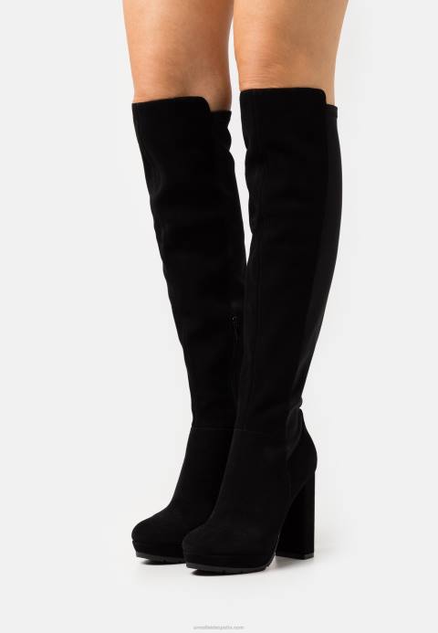 mujer botas mosqueteras de piel negras Anna Field 84Z82239