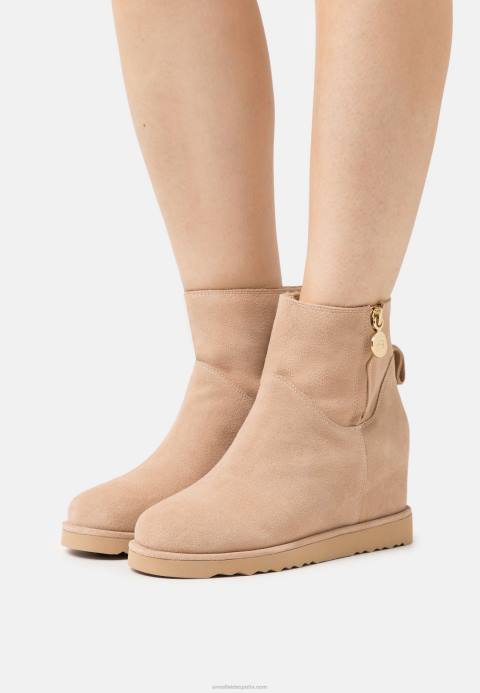 mujer bota de invierno de cuero botines beige Anna Field 84Z81932