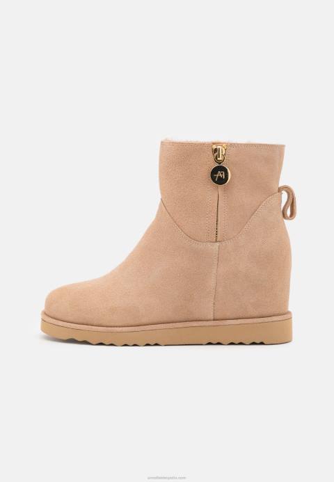 mujer bota de invierno de cuero botines beige Anna Field 84Z81932
