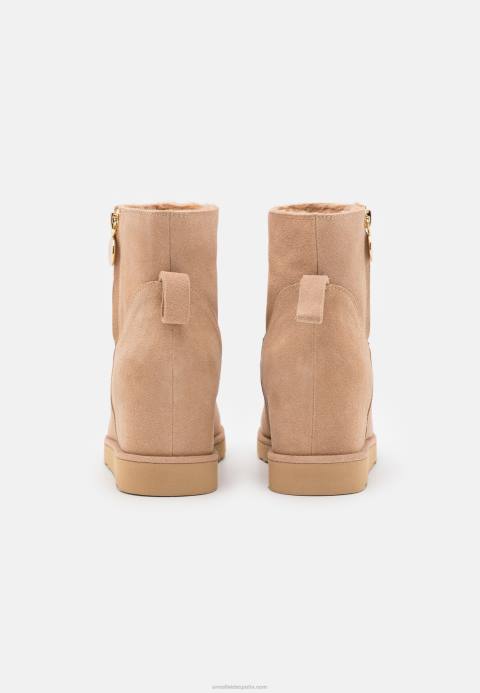 mujer bota de invierno de cuero botines beige Anna Field 84Z81932