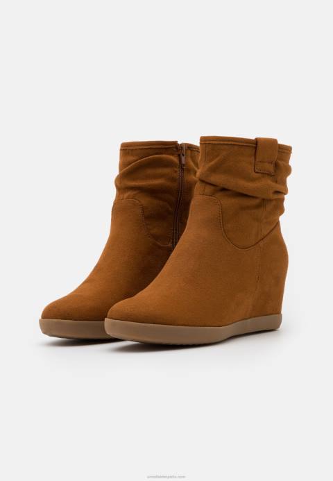 mujer bota invierno botines cuña coñac Anna Field 84Z82064