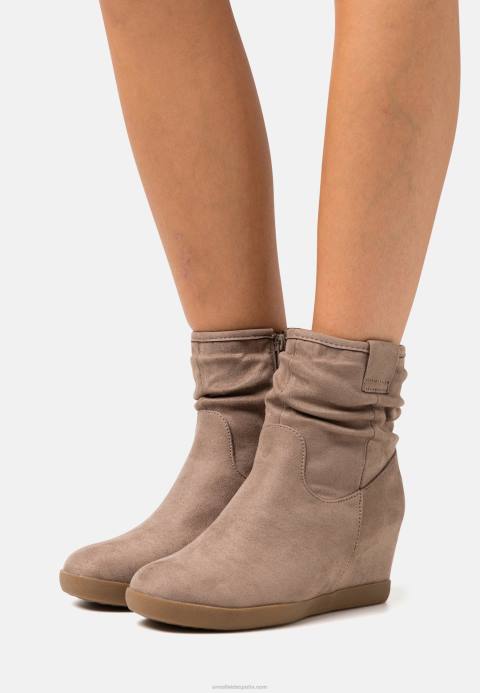mujer bota invierno botines cuña taupe Anna Field 84Z82063