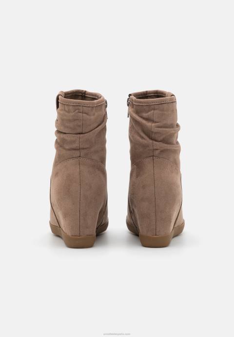 mujer bota invierno botines cuña taupe Anna Field 84Z82063