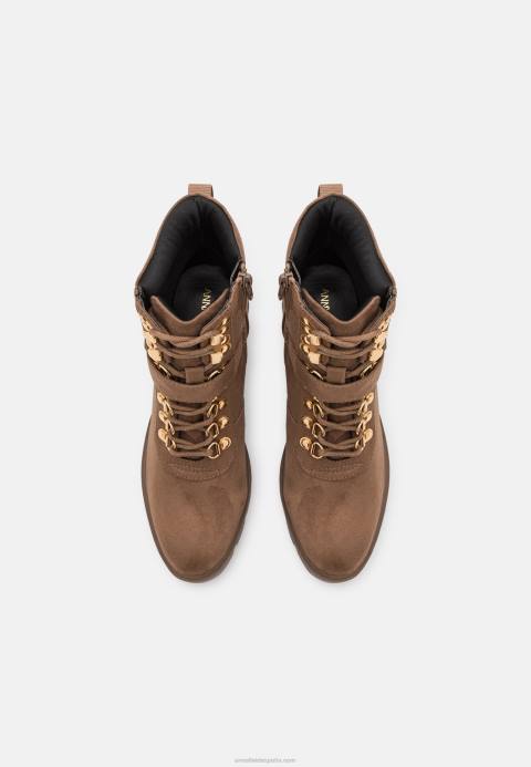 mujer botines con cordones topo Anna Field 84Z81907