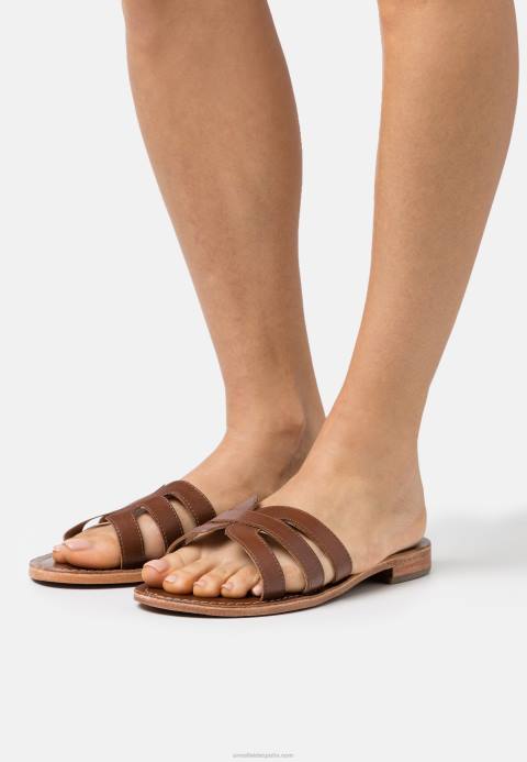 mujer mules de cuero marrón Anna Field 84Z81877