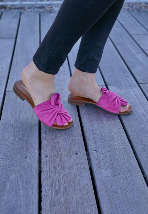 mujer mules de cuero rosa Anna Field 84Z81867