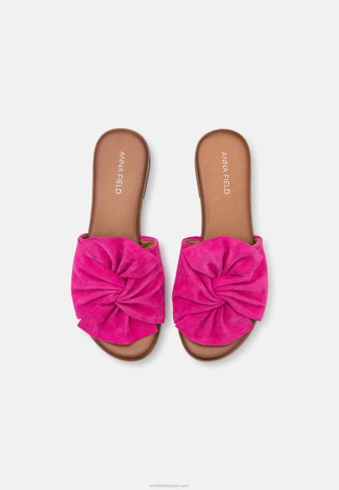 mujer mules de cuero rosa Anna Field 84Z81867