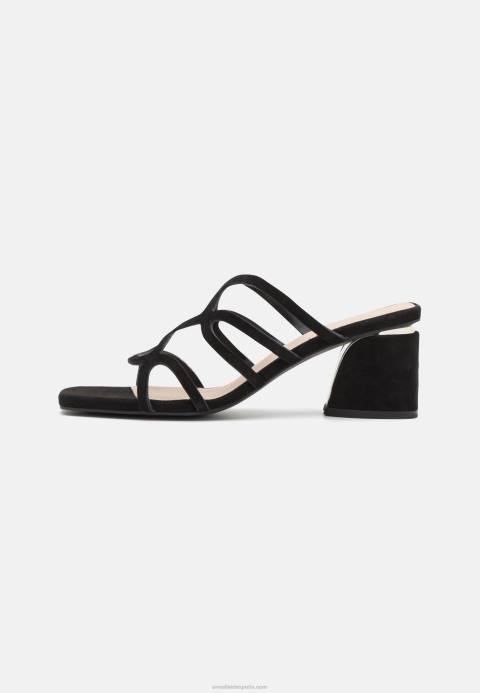 mujer mules de piel con tacón negro Anna Field 84Z81884