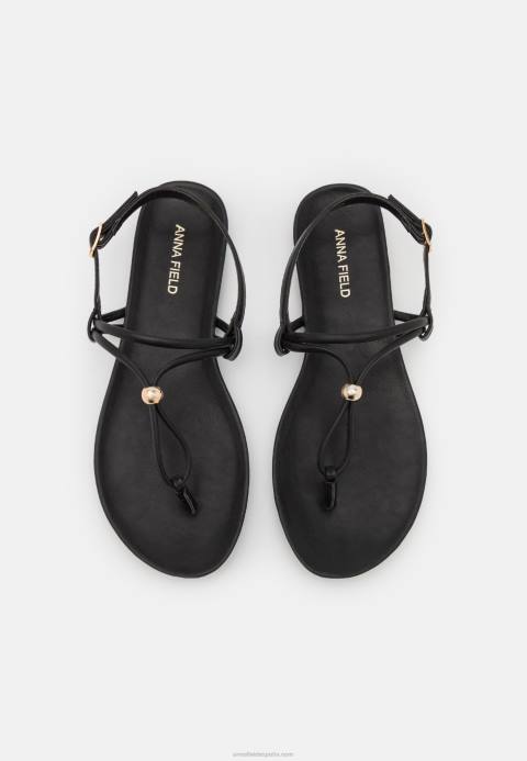 mujer sandalias con barra en T negras Anna Field 84Z81538