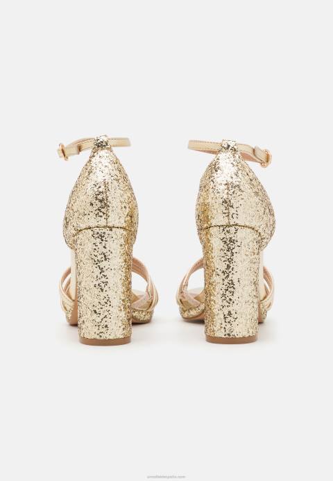 mujer sandalias con plataforma doradas Anna Field 84Z81555