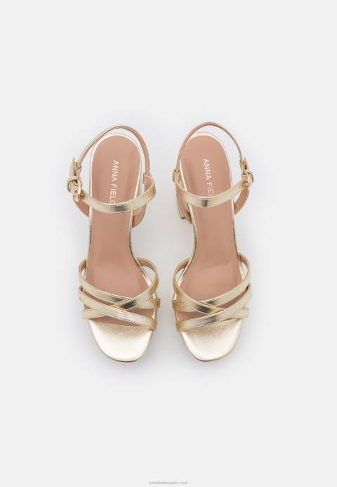 mujer sandalias con plataforma doradas Anna Field 84Z81588