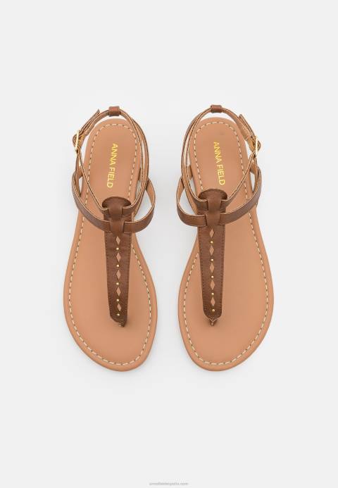 mujer sandalias con tira en T coñac Anna Field 84Z81537