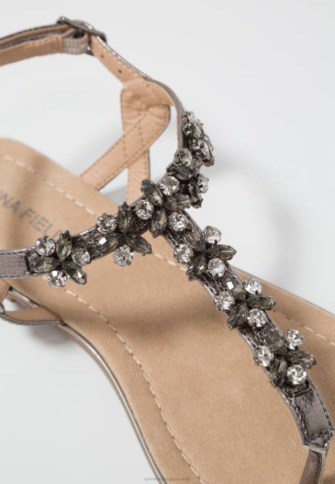 mujer sandalias con tira en T gunmetall Anna Field 84Z81515