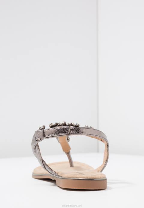 mujer sandalias con tira en T gunmetall Anna Field 84Z81515