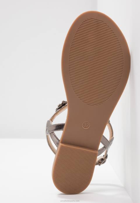 mujer sandalias con tira en T gunmetall Anna Field 84Z81515