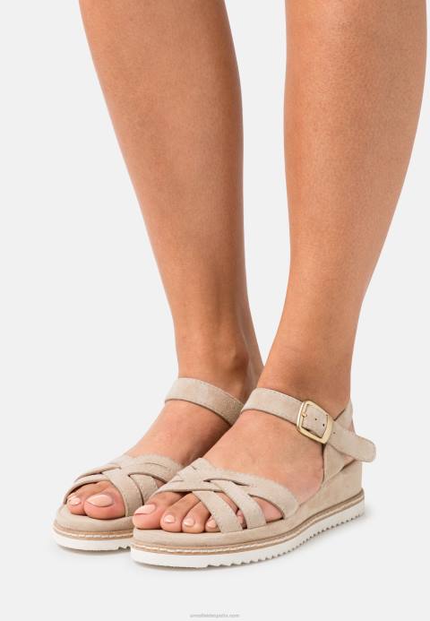 mujer sandalias cuña piel beige Anna Field 84Z81485