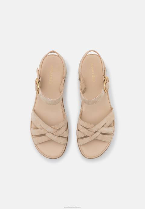 mujer sandalias cuña piel beige Anna Field 84Z81485