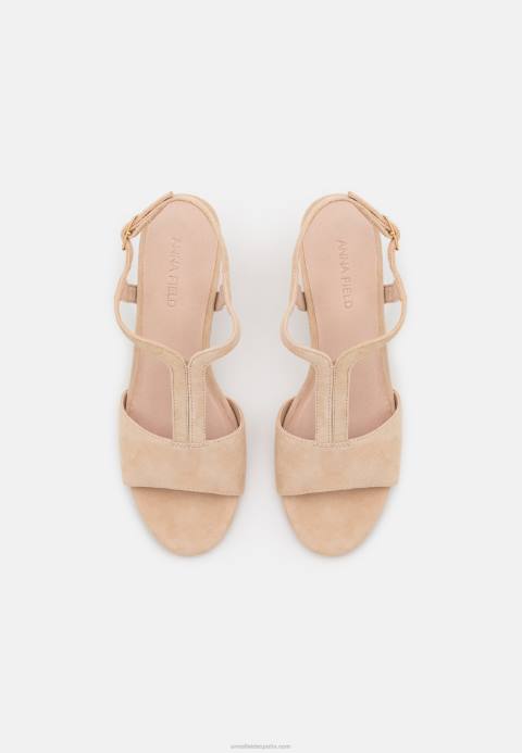 mujer sandalias de cuero beige Anna Field 84Z81335
