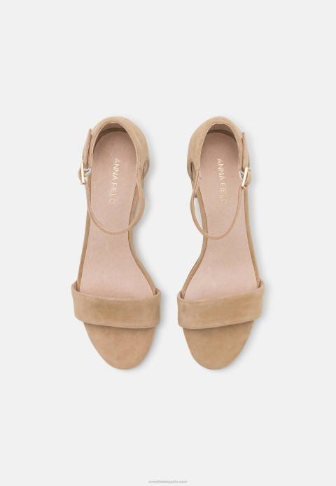 mujer sandalias de cuero beige Anna Field 84Z81355