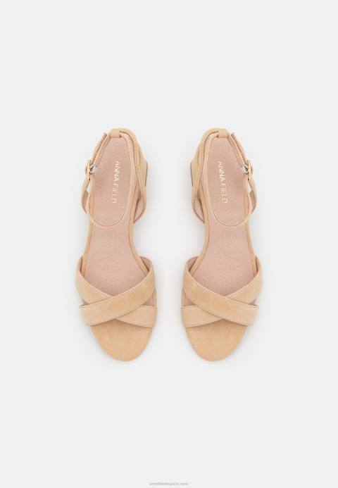 mujer sandalias de cuero beige Anna Field 84Z81359
