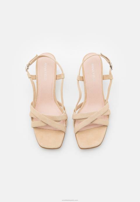 mujer sandalias de cuero beige Anna Field 84Z81446