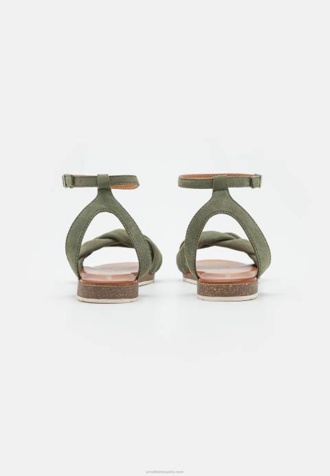 mujer sandalias de cuero caqui Anna Field 84Z81387