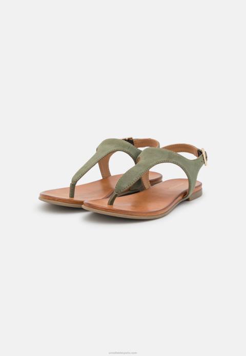 mujer sandalias de cuero caqui Anna Field 84Z81399