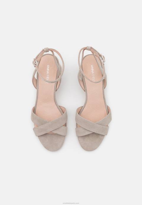 mujer sandalias de cuero gris Anna Field 84Z81393