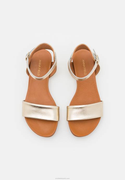 mujer sandalias de cuero oro Anna Field 84Z81244