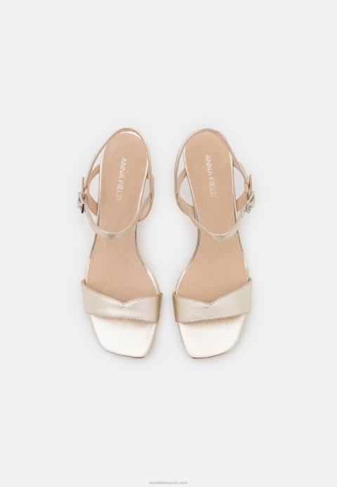 mujer sandalias de cuero oro Anna Field 84Z81246